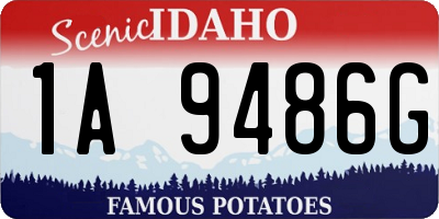 ID license plate 1A9486G
