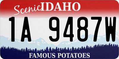 ID license plate 1A9487W