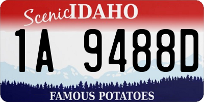 ID license plate 1A9488D