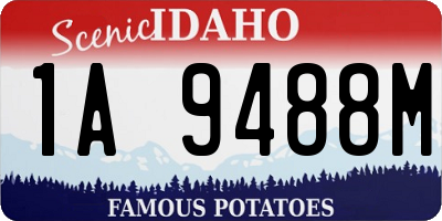 ID license plate 1A9488M