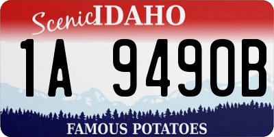ID license plate 1A9490B
