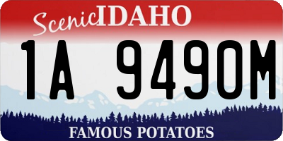 ID license plate 1A9490M