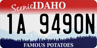 ID license plate 1A9490N