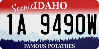 ID license plate 1A9490W