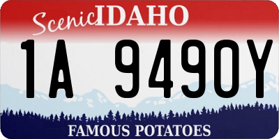 ID license plate 1A9490Y