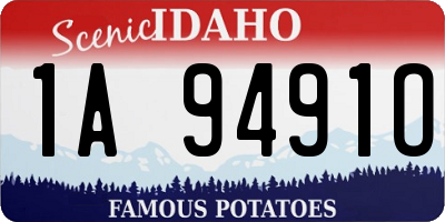 ID license plate 1A9491O