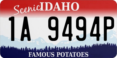 ID license plate 1A9494P