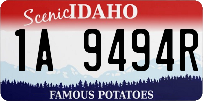 ID license plate 1A9494R
