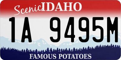 ID license plate 1A9495M