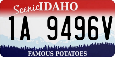 ID license plate 1A9496V