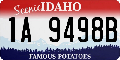 ID license plate 1A9498B