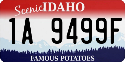 ID license plate 1A9499F