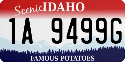 ID license plate 1A9499G