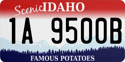 ID license plate 1A9500B