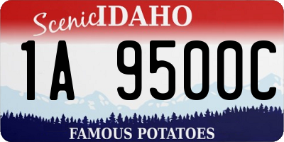 ID license plate 1A9500C