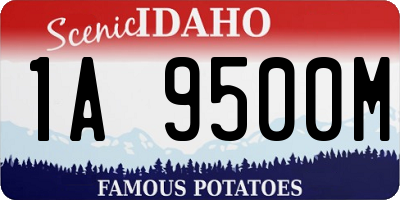 ID license plate 1A9500M