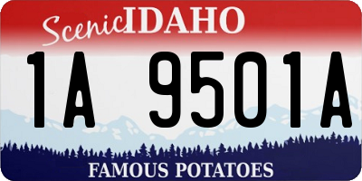 ID license plate 1A9501A