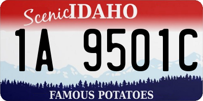 ID license plate 1A9501C