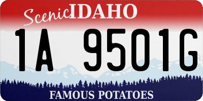 ID license plate 1A9501G