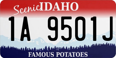 ID license plate 1A9501J