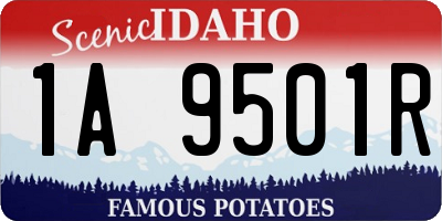 ID license plate 1A9501R