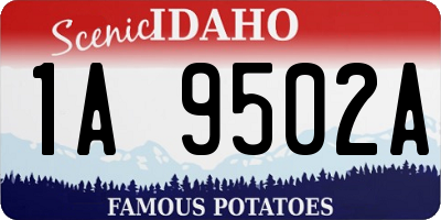ID license plate 1A9502A
