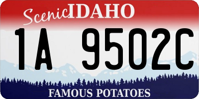ID license plate 1A9502C