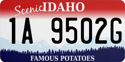 ID license plate 1A9502G