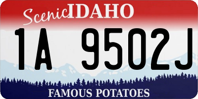 ID license plate 1A9502J