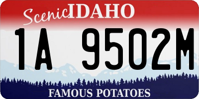 ID license plate 1A9502M
