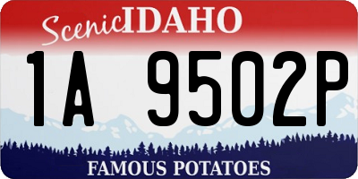 ID license plate 1A9502P