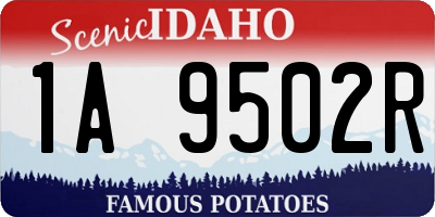 ID license plate 1A9502R