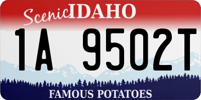 ID license plate 1A9502T