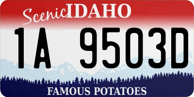 ID license plate 1A9503D