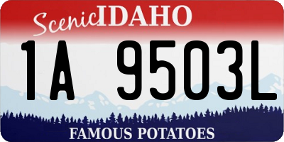 ID license plate 1A9503L