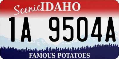 ID license plate 1A9504A