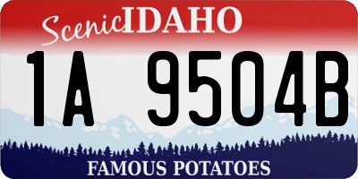 ID license plate 1A9504B