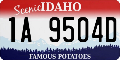 ID license plate 1A9504D