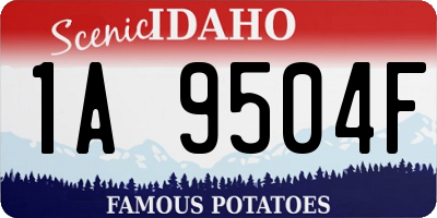 ID license plate 1A9504F
