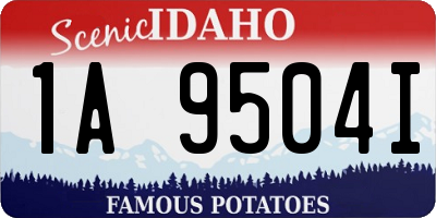 ID license plate 1A9504I
