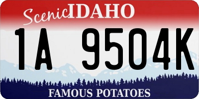 ID license plate 1A9504K