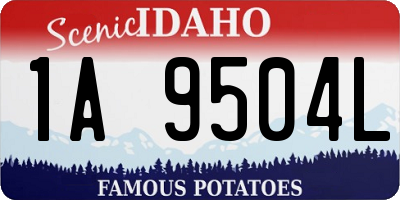 ID license plate 1A9504L