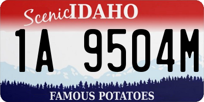 ID license plate 1A9504M