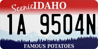 ID license plate 1A9504N