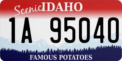 ID license plate 1A9504O