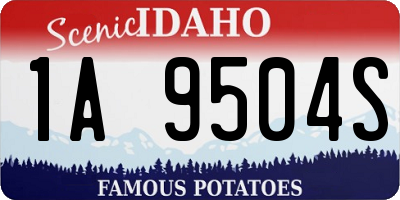 ID license plate 1A9504S