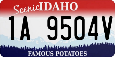 ID license plate 1A9504V