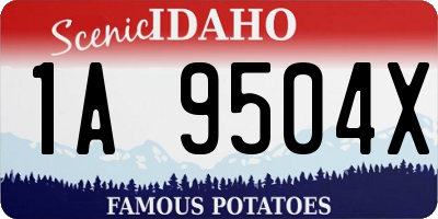 ID license plate 1A9504X