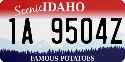 ID license plate 1A9504Z