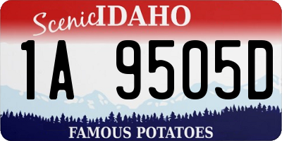 ID license plate 1A9505D